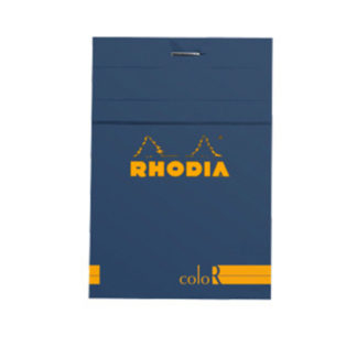 Rhodia R ColoR Bloc No. 12 Head-Stapled Lined Paper Notepad 85 x 120 (Sapphire)