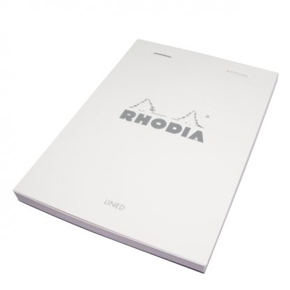 Top Ice White Rhodia Bloc No. 13 A6 Head-Stapled Lined Paper Notepads 105 x 148
