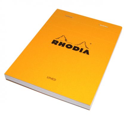 Top Orange Rhodia Bloc No. 13 A6 Head-Stapled Lined Paper Notepads 105 x 148