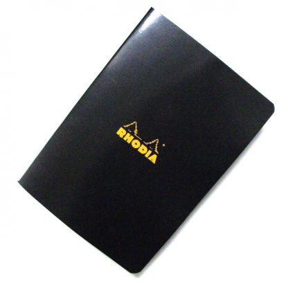Top Rhodia Classic Lined Paper Stapled Notebook A5 148 x 210 (Black)