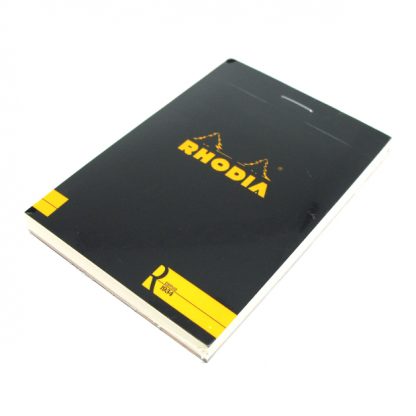 Top Rhodia R Bloc No. 11 Head-Stapled Lined Paper Notepad 74 x 105 (Black)