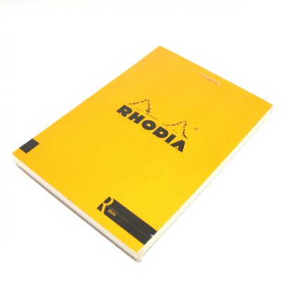Top Rhodia R Bloc No. 12 Head-Stapled Lined Paper Notepad 85 x 120 (Orange)
