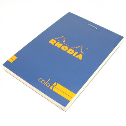 Top Rhodia R ColoR Bloc No. 12 Head-Stapled Lined Paper Notepad 85 x 120 (Sapphire)