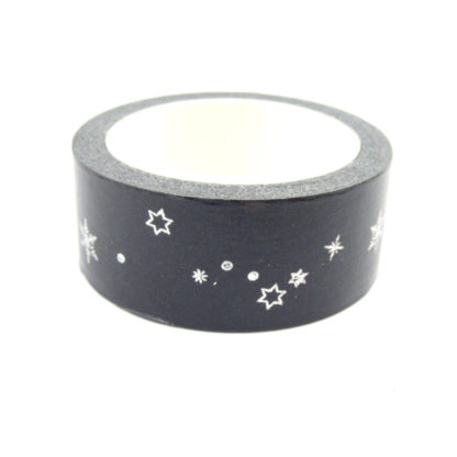 Beautiful Black Stars Washi Tape