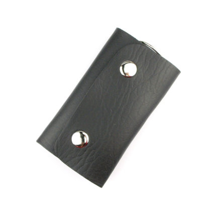 Black Leather Key Organizer (Black)