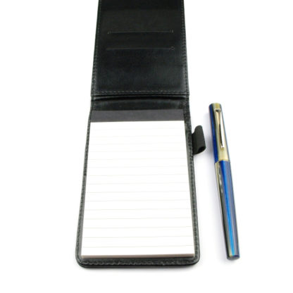 Black Leather Pocket Notepad