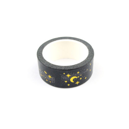 Black and Gold Stars Washi Tape