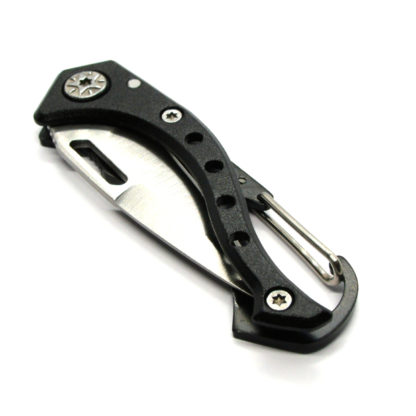 Camping Stainless Steel Folding Pocket Knife (Black)