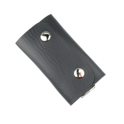 Keychain and Key Organizer (Black Leather)