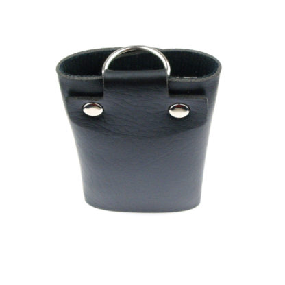 Leather Keychain – Back (Black)