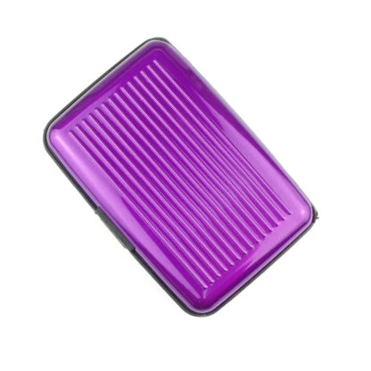 Modern Aluminum Wallet With RFID Blocking (Purple)