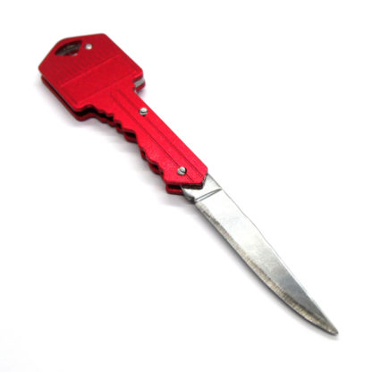 Outdoors Stainless Steel Key Folding Pocket Knife (Red)