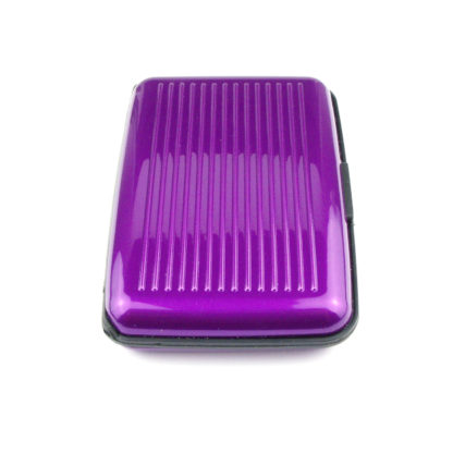 Practical Purple Aluminum Wallet With RFID Blocking