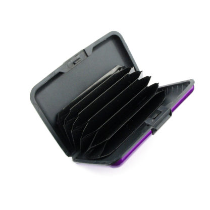Purple Aluminum Wallet Card Slots