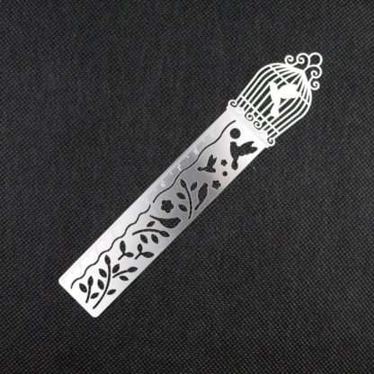 Silver Bird Cage Page Marker - Bookmark Ruler