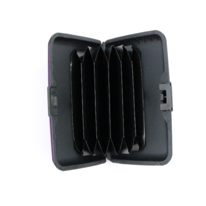 Spacious Aluminum Wallet With RFID Blocking (Purple)
