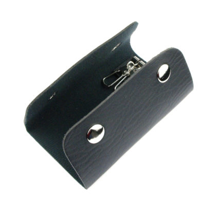 Spacious Leather Keychain – Key Organizer (Black)