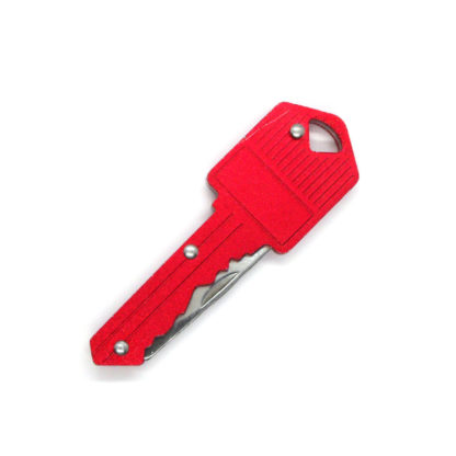 Stainless Steel Key Folding Pocket Knife (Red)