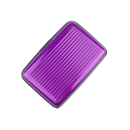Top Aluminum Wallet With RFID Blocking (Purple)
