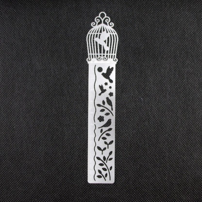 Top Silver Bird Cage Page Marker - Bookmark Ruler
