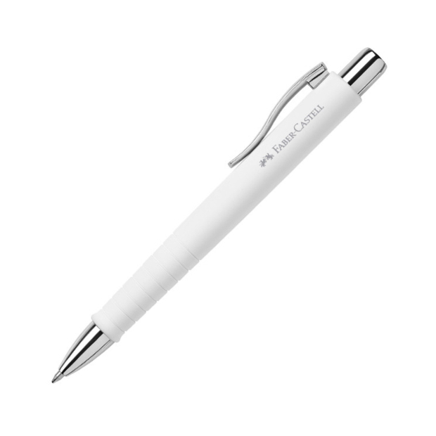 FaberCastell Poly Ball Ballpoint Pen Extra Broad (White) InexPens