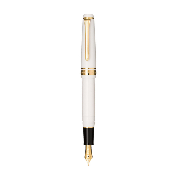 Sailor Professional Gear Slim (Sapporo) Fountain Pen (White With Gold