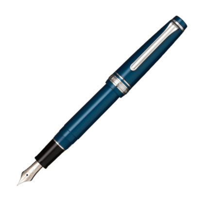 Sailor Professional Gear Slim (Sapporo) Fountain Pen (Metallic Blue with Rhodium Trim)