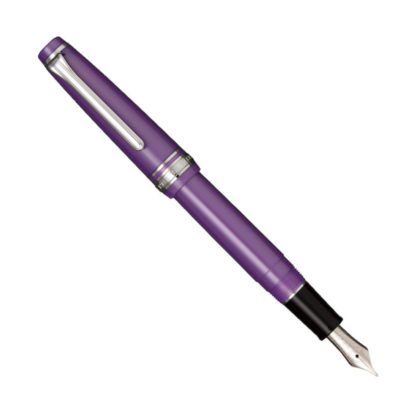 Sailor Professional Gear Slim (Sapporo) Fountain Pen With Posted Cap (Metallic Violet with Rhodium Trim)