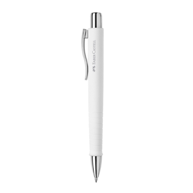 FaberCastell Poly Ball Ballpoint Pen Extra Broad (White) InexPens