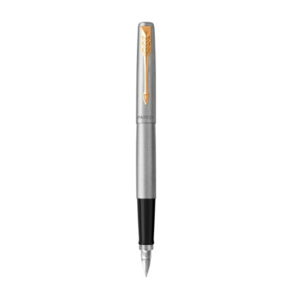 Top Parker Jotter Fountain Pen (Stainless Steel)