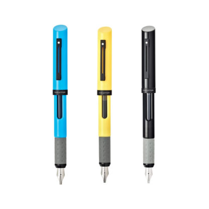 Top Sheaffer Calligraphy Maxi Kit Fountain Pen (Black Yellow Blue)