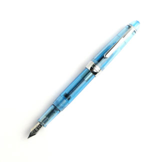Jinhao 992 Fountain Pen Cap Posted (Blue Demonstrator)