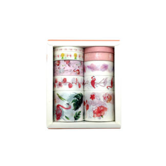 10 Flamingo Washi Tape Pack