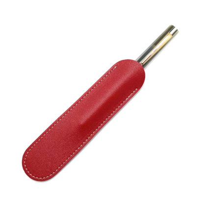 Leather Pen and Pencil Sleeve (Red)