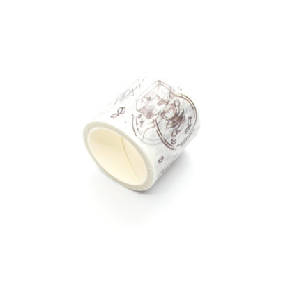 Modern Black and White Coffee Washi Tape