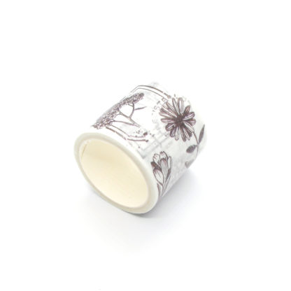Modern Black and White Plants Washi Tape