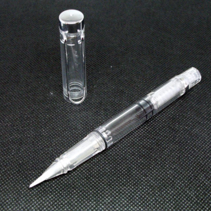 Piston Brush Calligraphy Pen (Clear) Cap & Brush Details