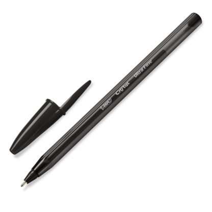 All Black Bic Cristal Exact Ultra Fine 0.7mm