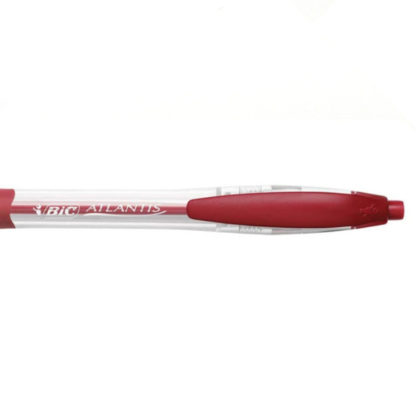 Bic Atlantis Classic Ballpoint Pen Clip (Red)