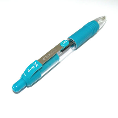 Zebra Mini Z-Grip Med Ballpoint Pen (Turquoise) With Transparent Body