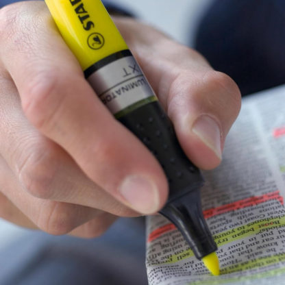 Marking using the Stabilo Luminator XT Highlighter (Green)