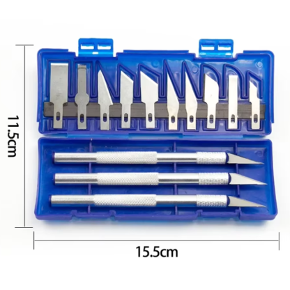 Stainless Steel Precision Craft Knife Kit - 13 Pcs Box Dimensions