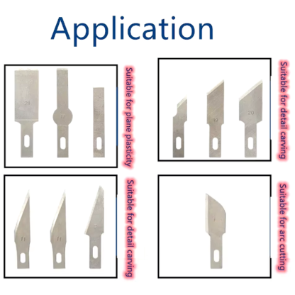 Stainless Steel Precision Craft Knife Kit - Various Shapes