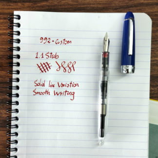 Unique Blue Custom 992 Fountain Pen with Hand-Ground 1.1mm Stub Nib